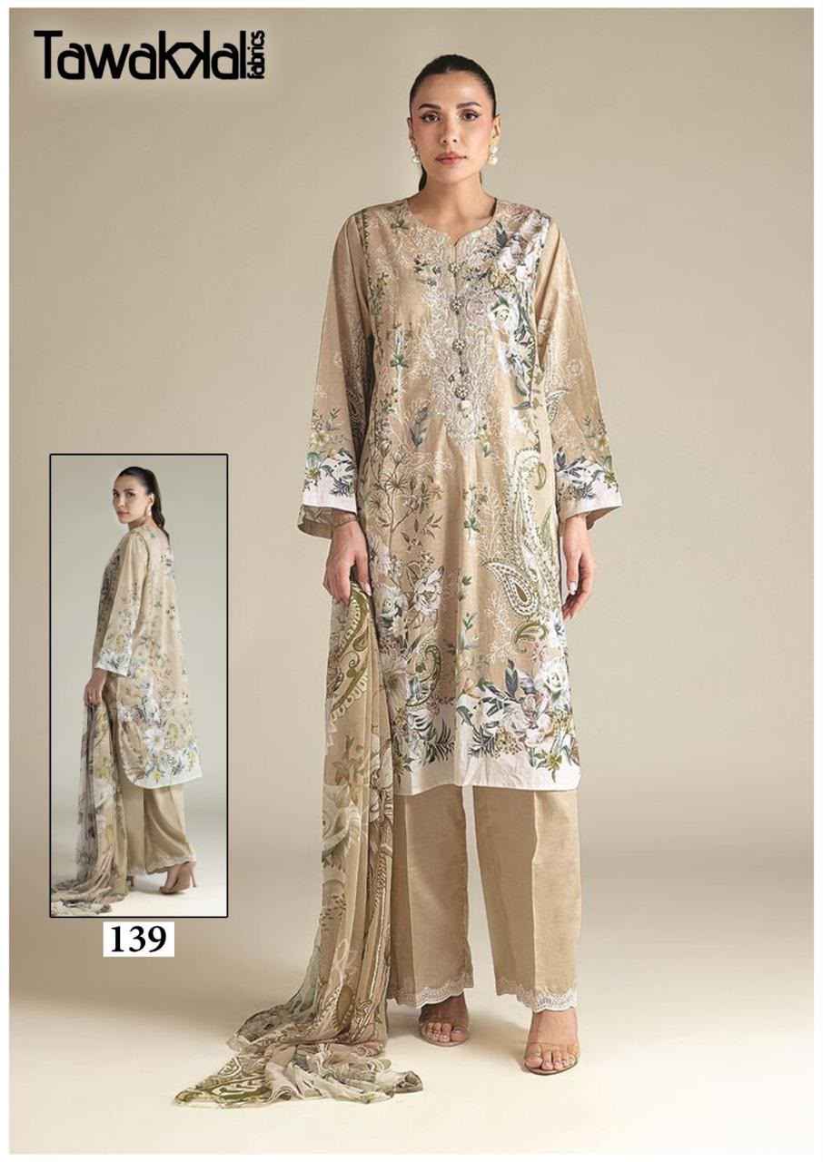 TAWAKKAL SABA LUXURY VOL-4 COTTON DRESS MATERIAL