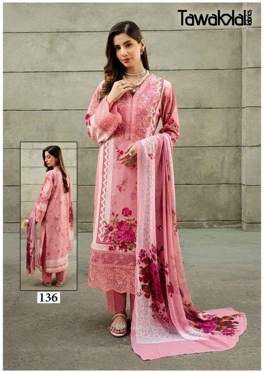 TAWAKKAL SABA LUXURY VOL-4 COTTON DRESS MATERIAL