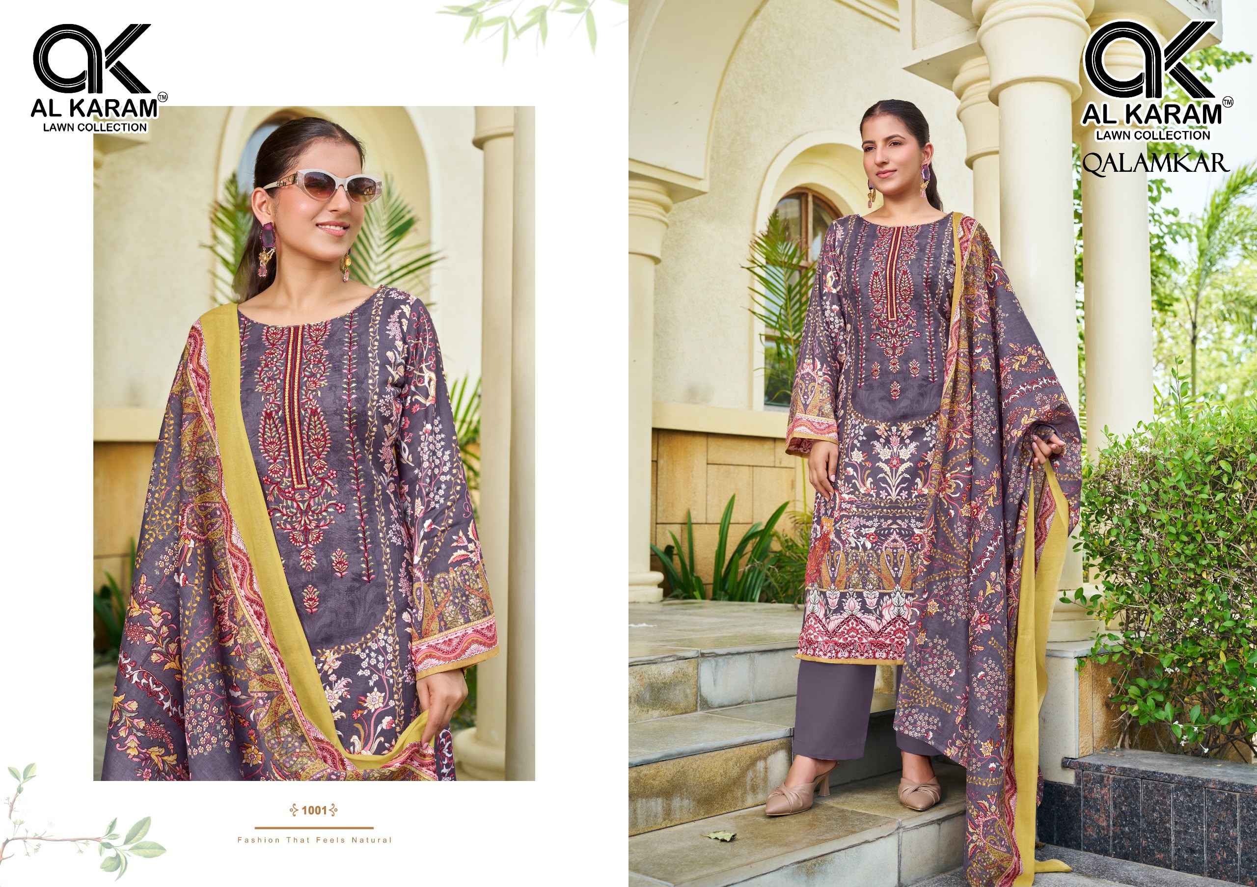 AL KARAM QALAMKAR PURE COTTON DRESS MATERIAL