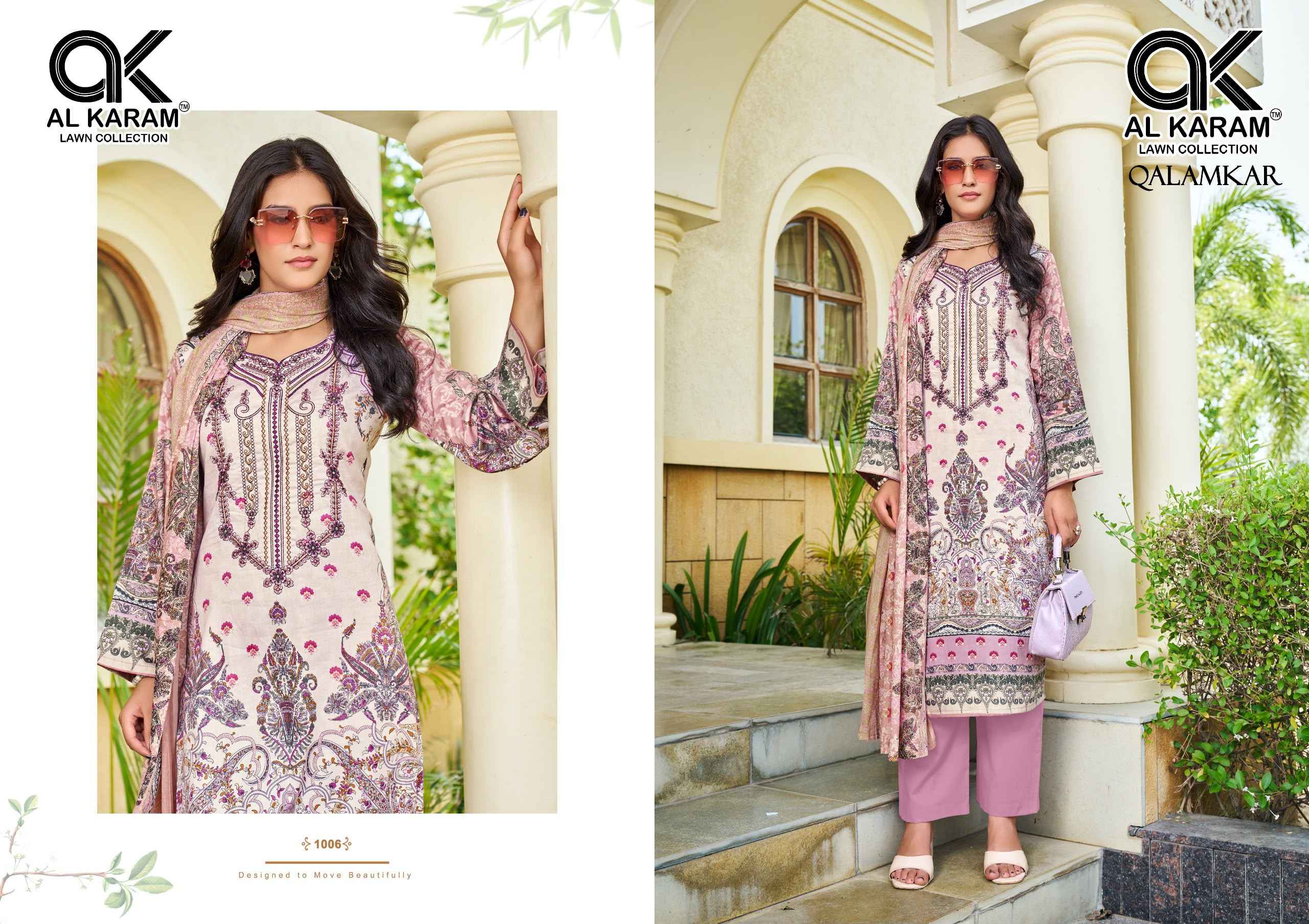 AL KARAM QALAMKAR PURE COTTON DRESS MATERIAL