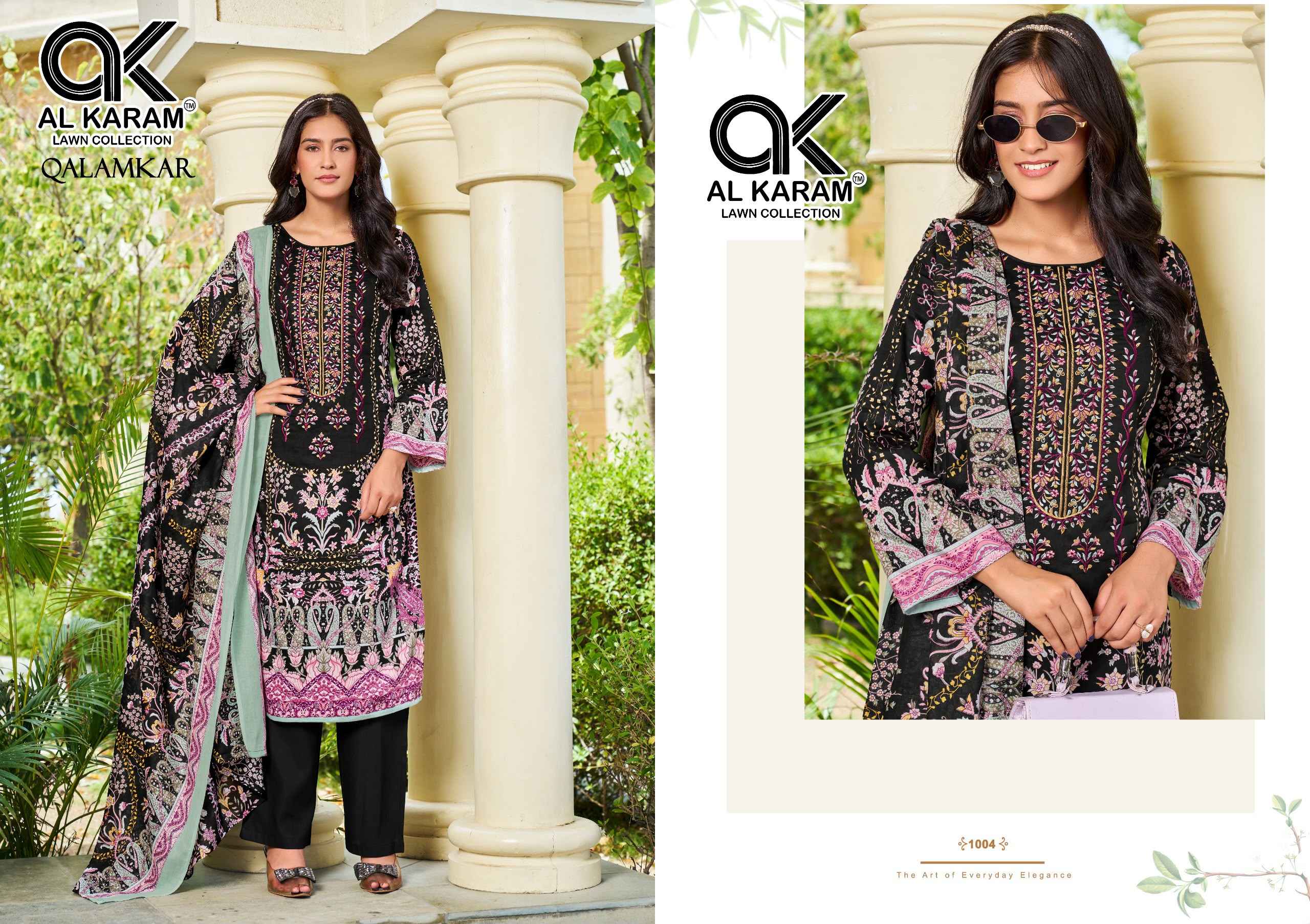 AL KARAM QALAMKAR PURE COTTON DRESS MATERIAL