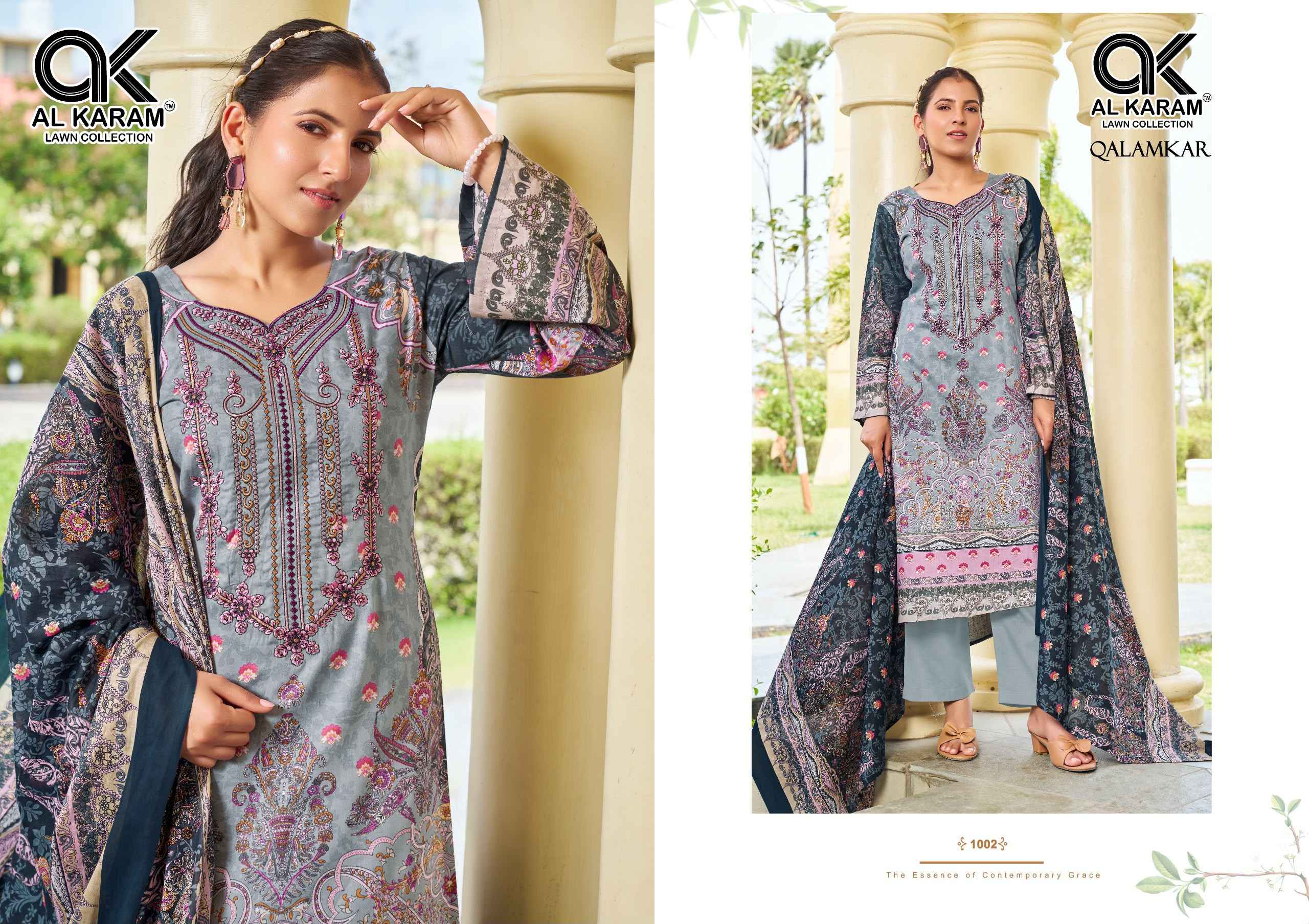 AL KARAM QALAMKAR PURE COTTON DRESS MATERIAL