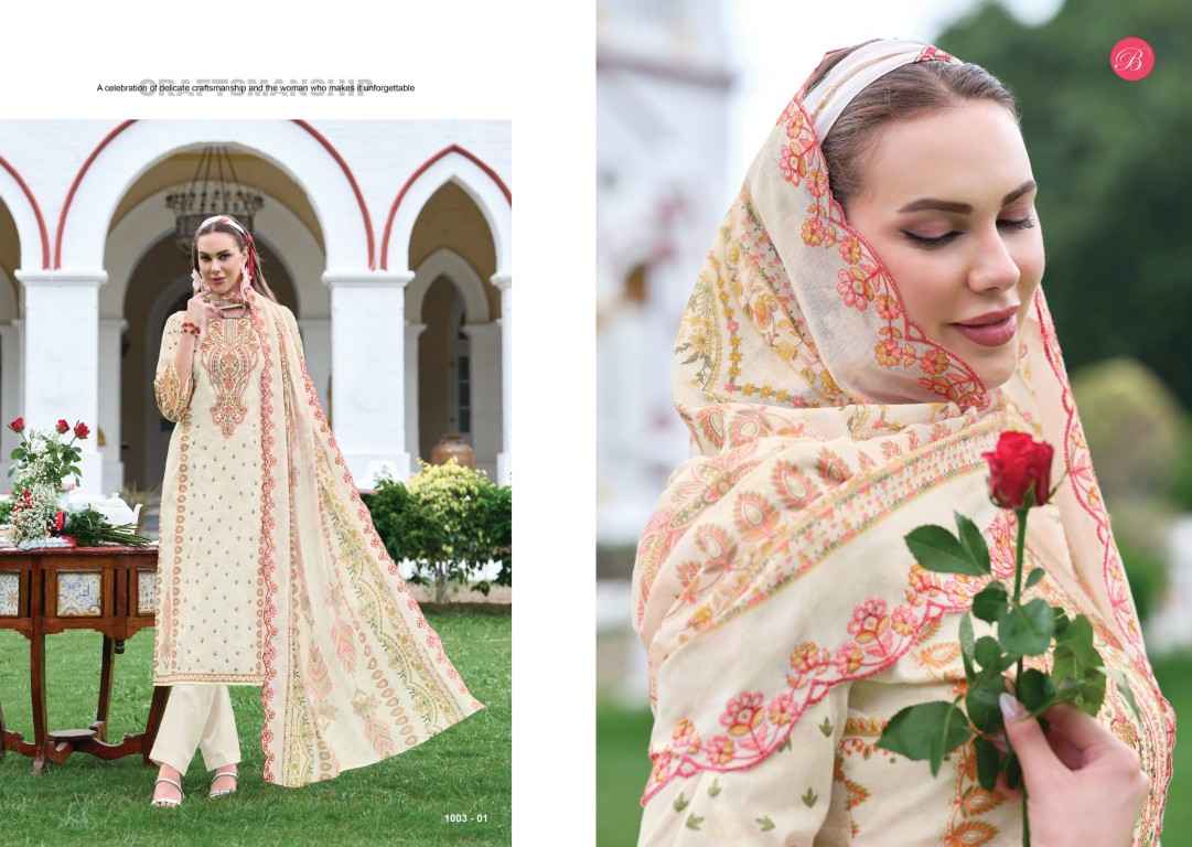 BELLIZA GUZARISH VOL-25 PURE COTTON DIGITAL PRINTS EMBROIDERY DRESS MATERIAL