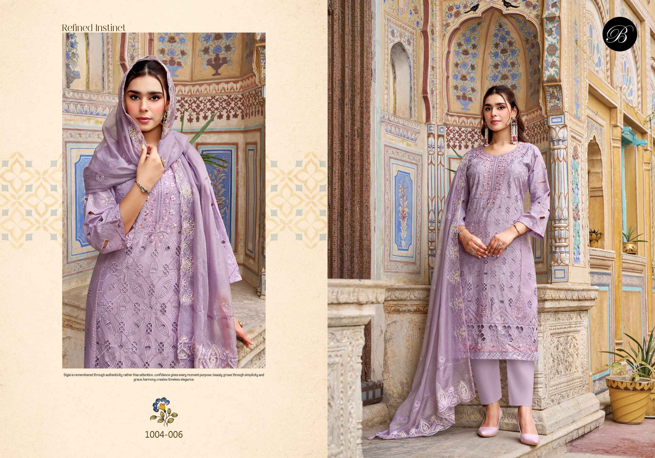 BELLIZA KHWAISH PURE COTTON LAWN KARACHI DRESS MATERIAL 