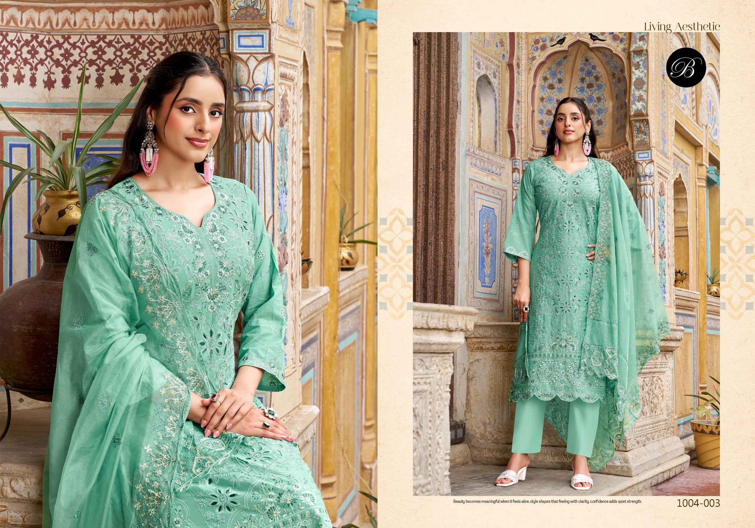 BELLIZA KHWAISH PURE COTTON LAWN KARACHI DRESS MATERIAL 