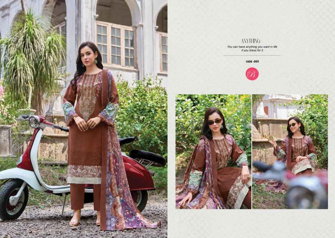 BELLIZA NAIRA VOL-156 PURE COTTON EMBROIDERY DRESS MATERIAL