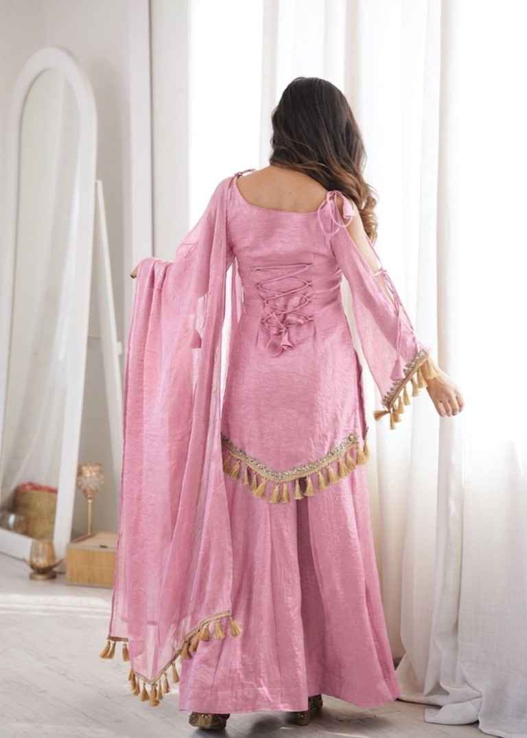 DOREMON CRUSH REAL MIRROR WORK DESIGNER READYMADE SUIT