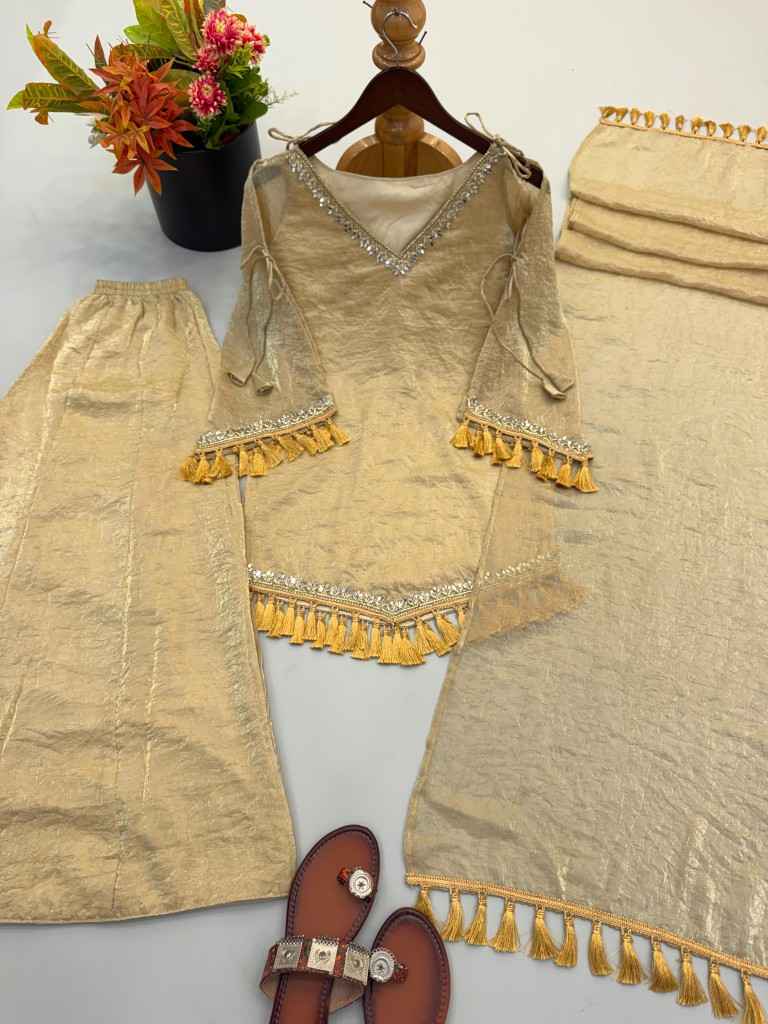 DOREMON CRUSH REAL MIRROR WORK DESIGNER READYMADE SUIT