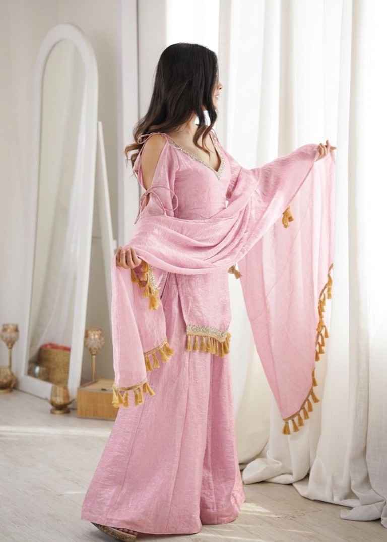 DOREMON CRUSH REAL MIRROR WORK DESIGNER READYMADE SUIT