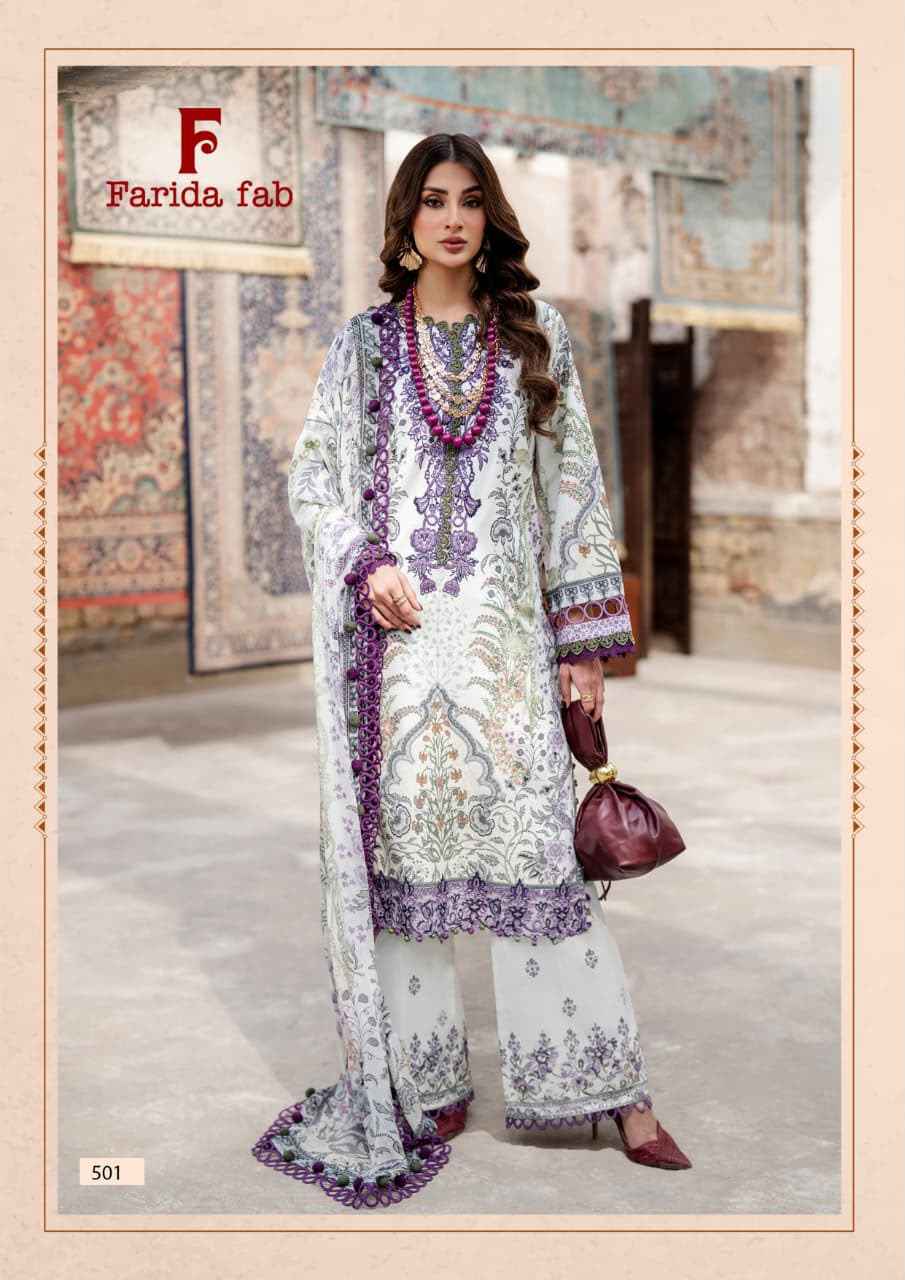 FARIDA FAB ELAAF VOL-5 COTTON PRINTED DRESS MATERIAL 