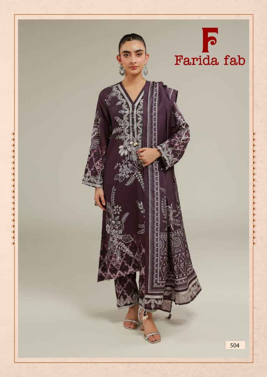 FARIDA FAB ELAAF VOL-5 COTTON PRINTED DRESS MATERIAL 