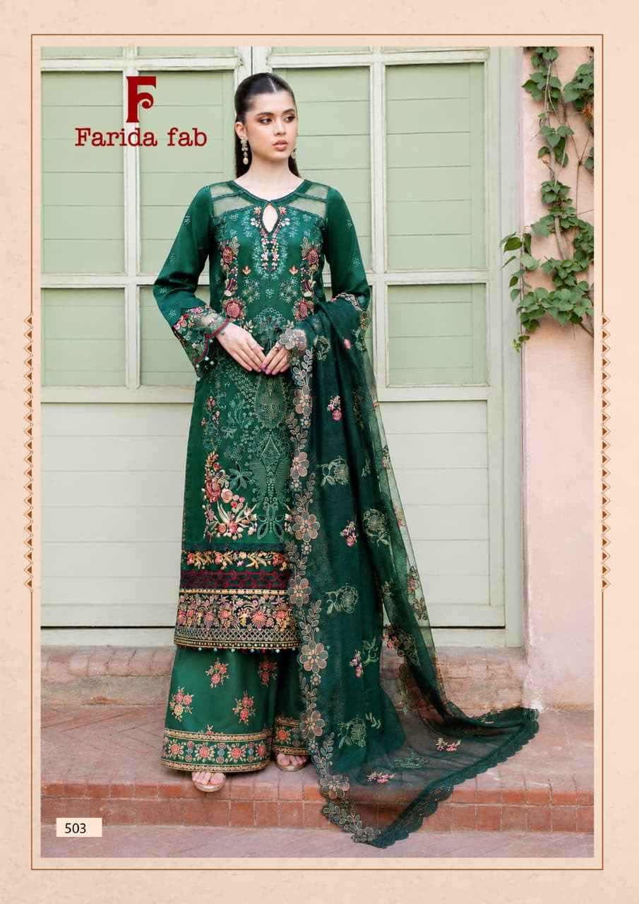 FARIDA FAB ELAAF VOL-5 COTTON PRINTED DRESS MATERIAL 