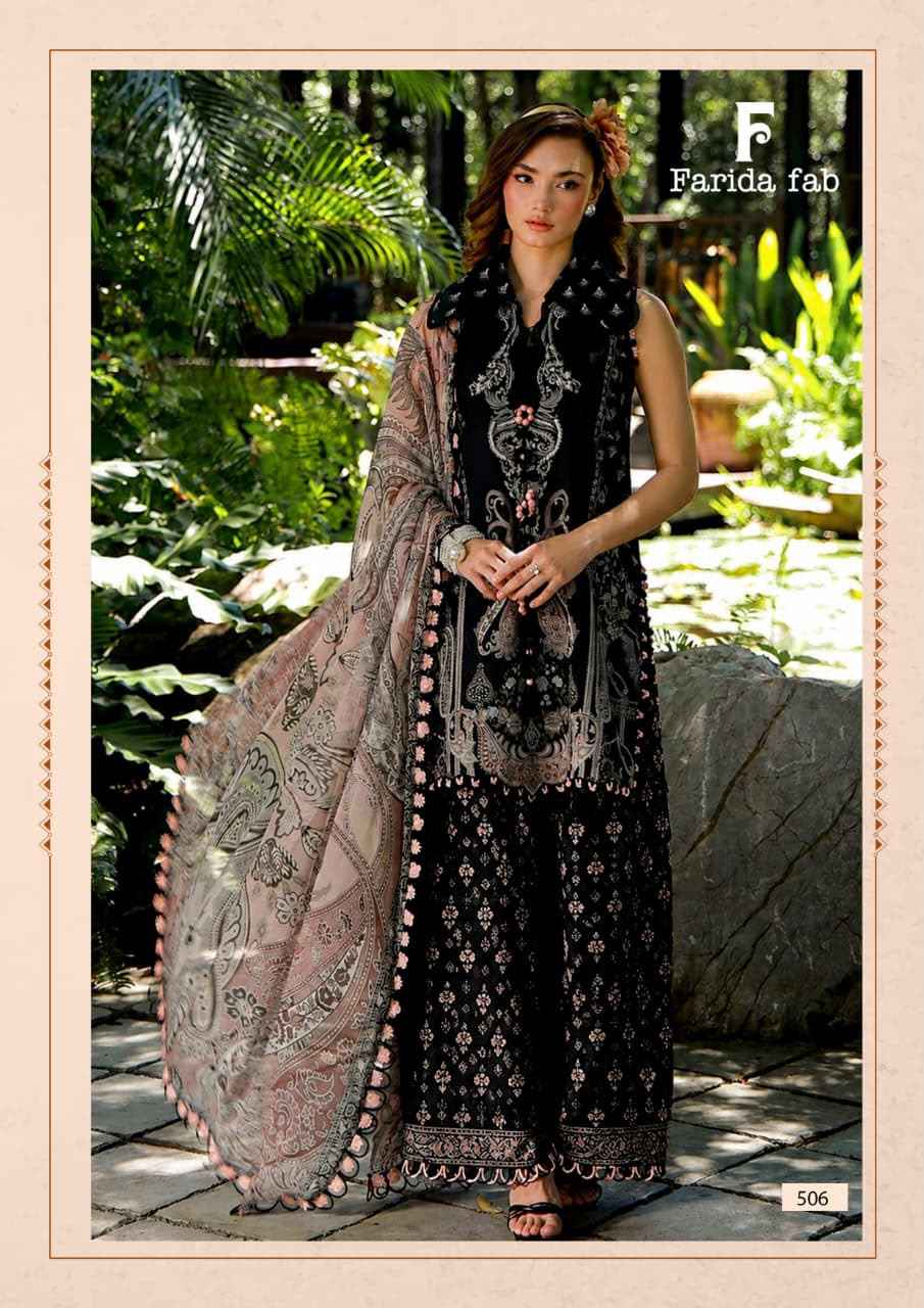FARIDA FAB ELAAF VOL-5 COTTON PRINTED DRESS MATERIAL 