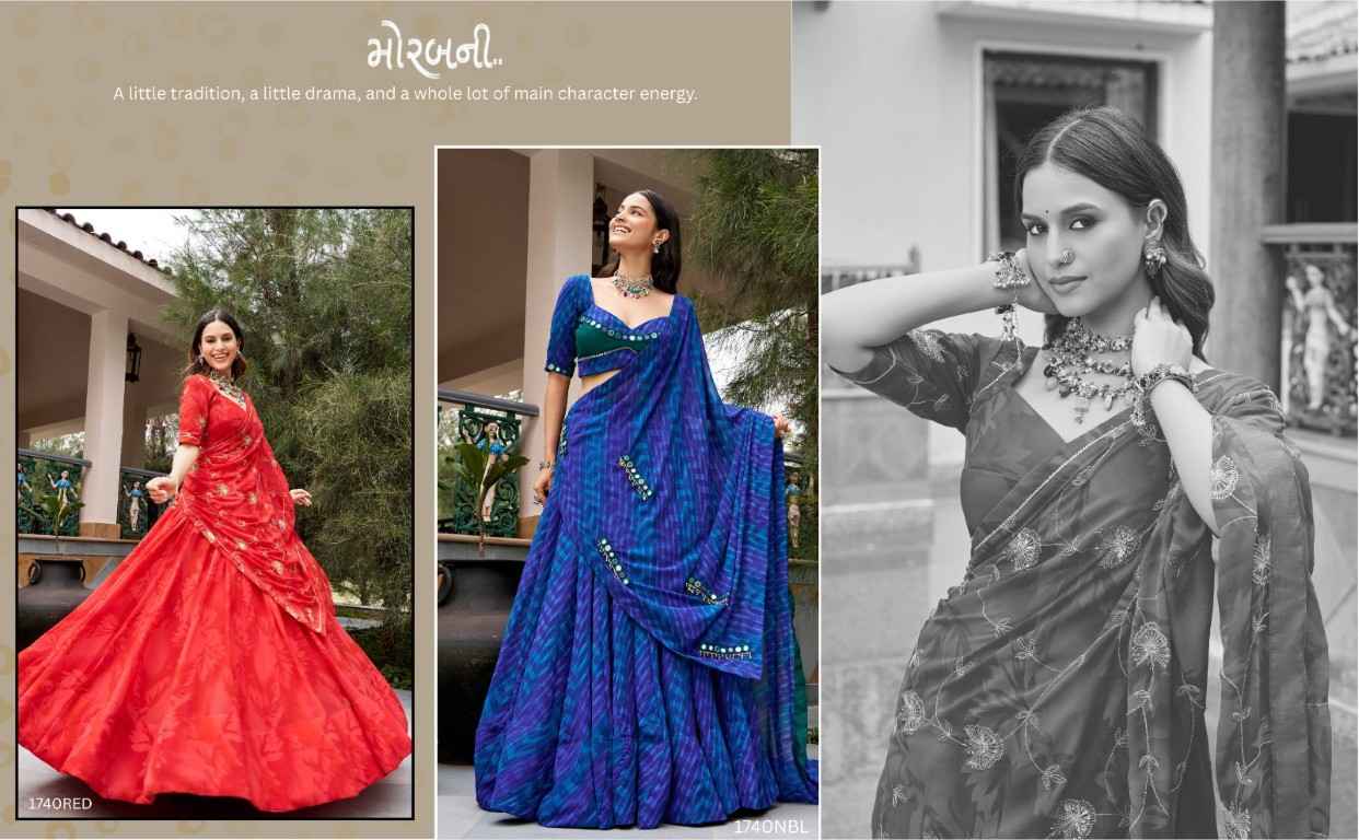 GEORGETTE EMBROIDERY MIRROR WORK LEHENGA CHOLI