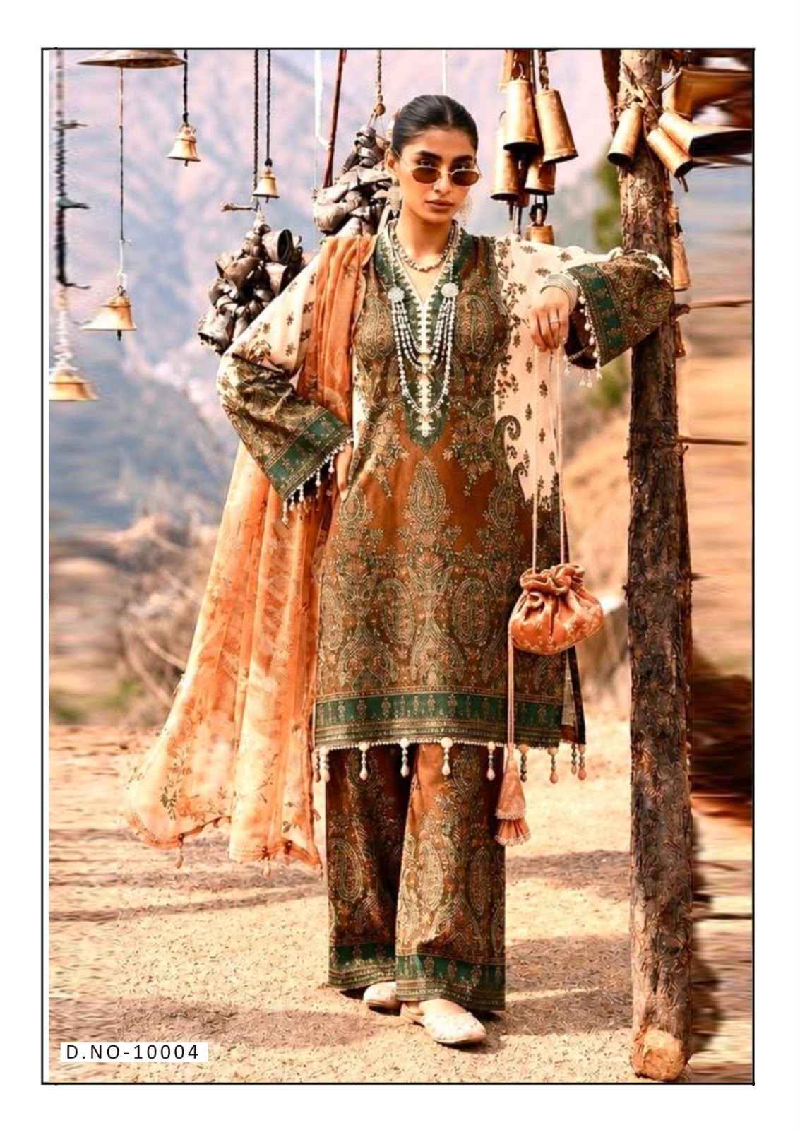 HALA RAMSHA VOL-10 HEAVY COTTON PRINTED DRESS MATERIAL 