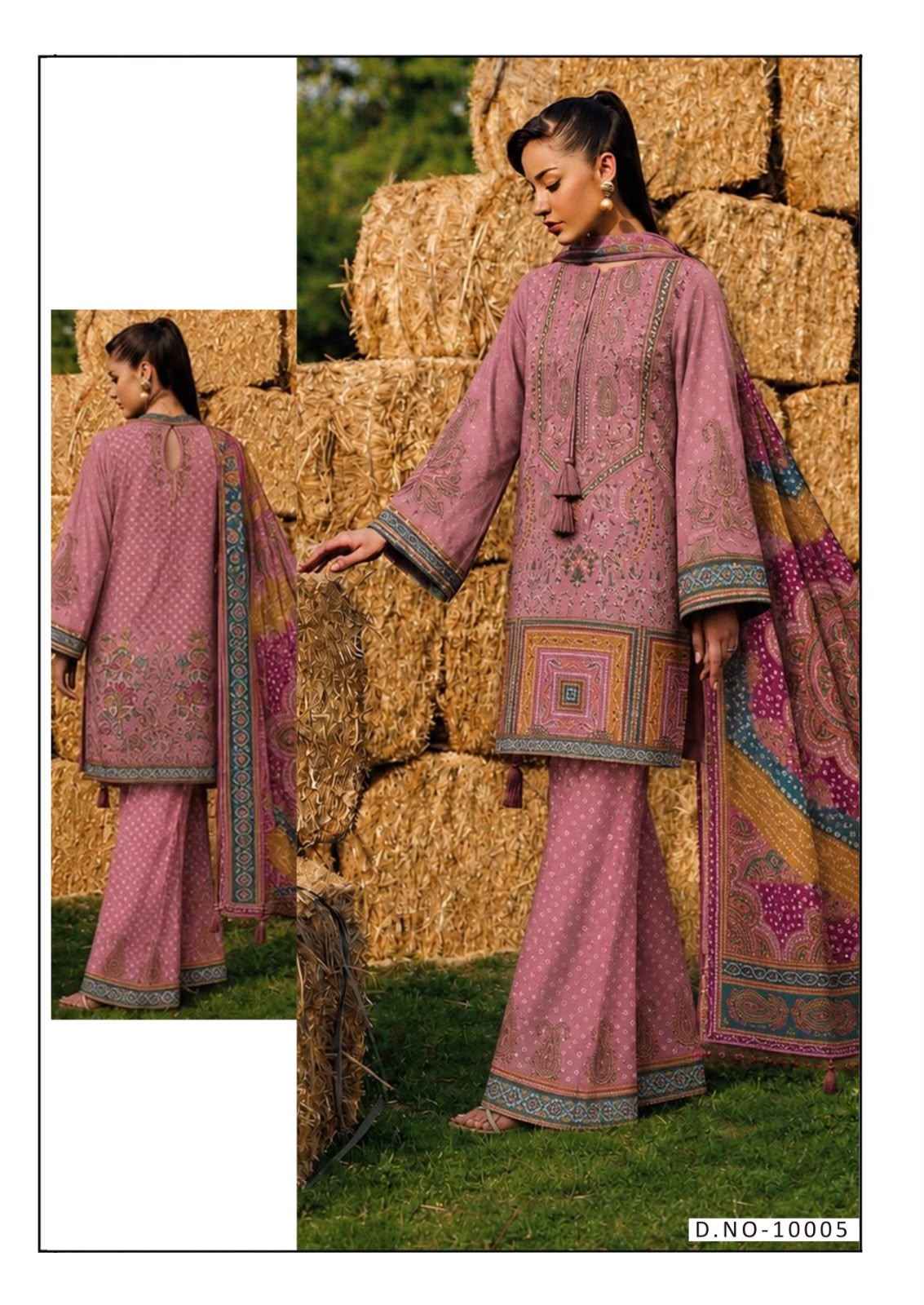 HALA RAMSHA VOL-10 HEAVY COTTON PRINTED DRESS MATERIAL 