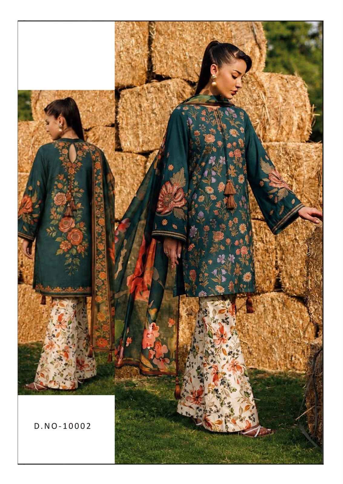 HALA RAMSHA VOL-10 HEAVY COTTON PRINTED DRESS MATERIAL 