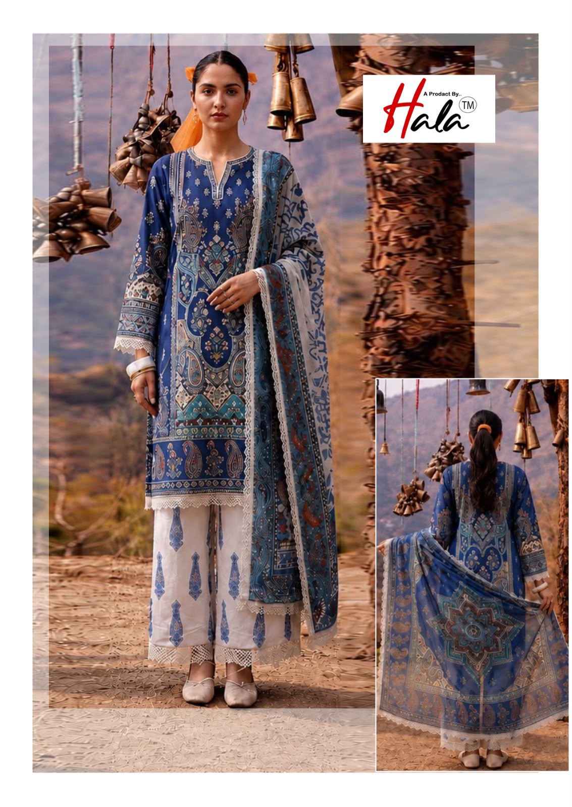 HALA RAMSHA VOL-10 HEAVY COTTON PRINTED DRESS MATERIAL 