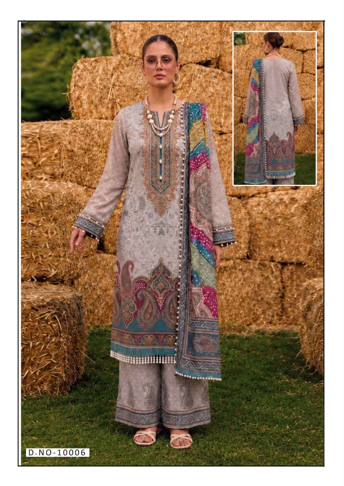 HALA RAMSHA VOL-10 HEAVY COTTON PRINTED DRESS MATERIAL 