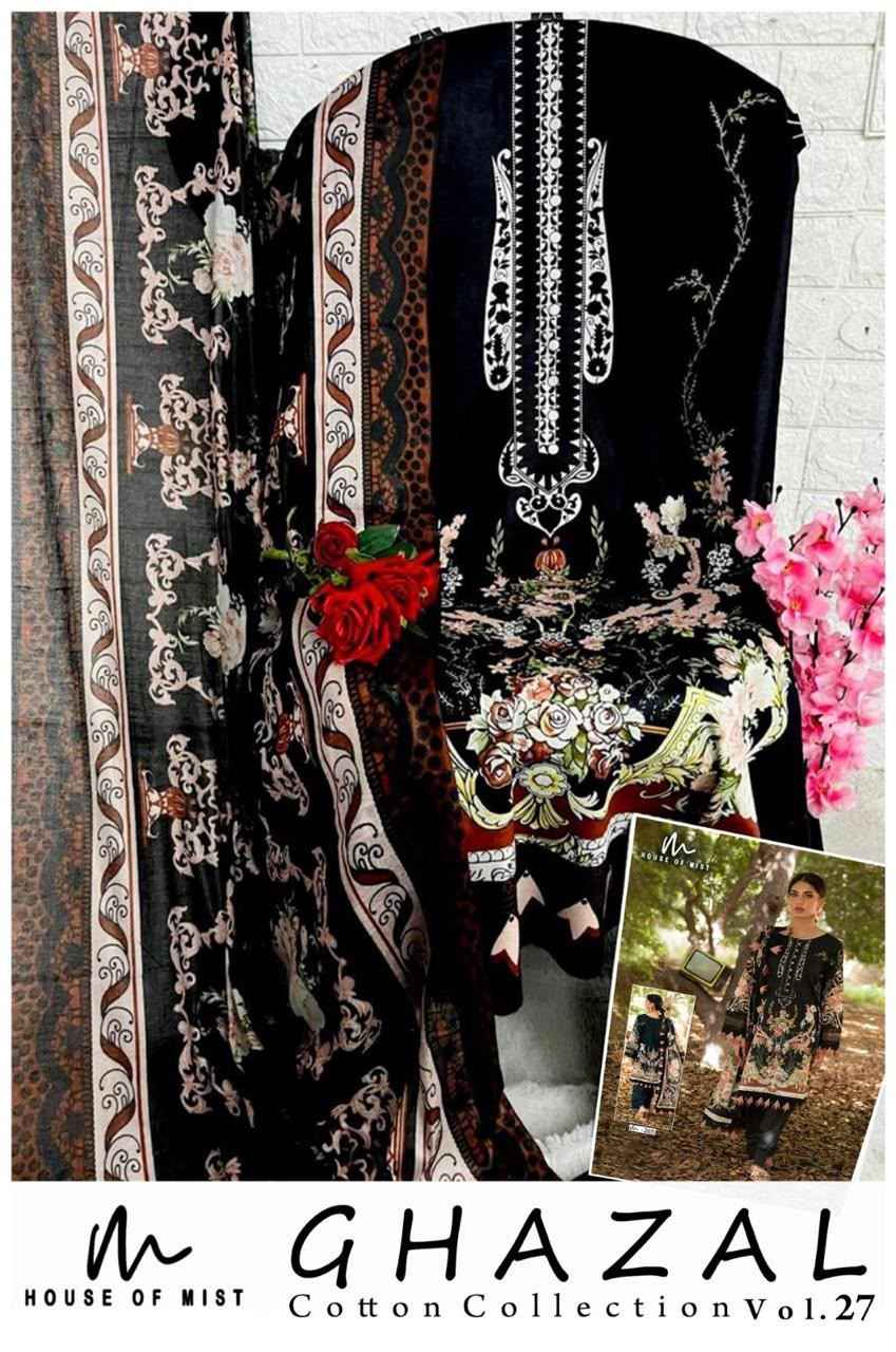 HOUSE OF MIST GHAZAL VOL-27 PURE COTTON DRESS MATERIAL 