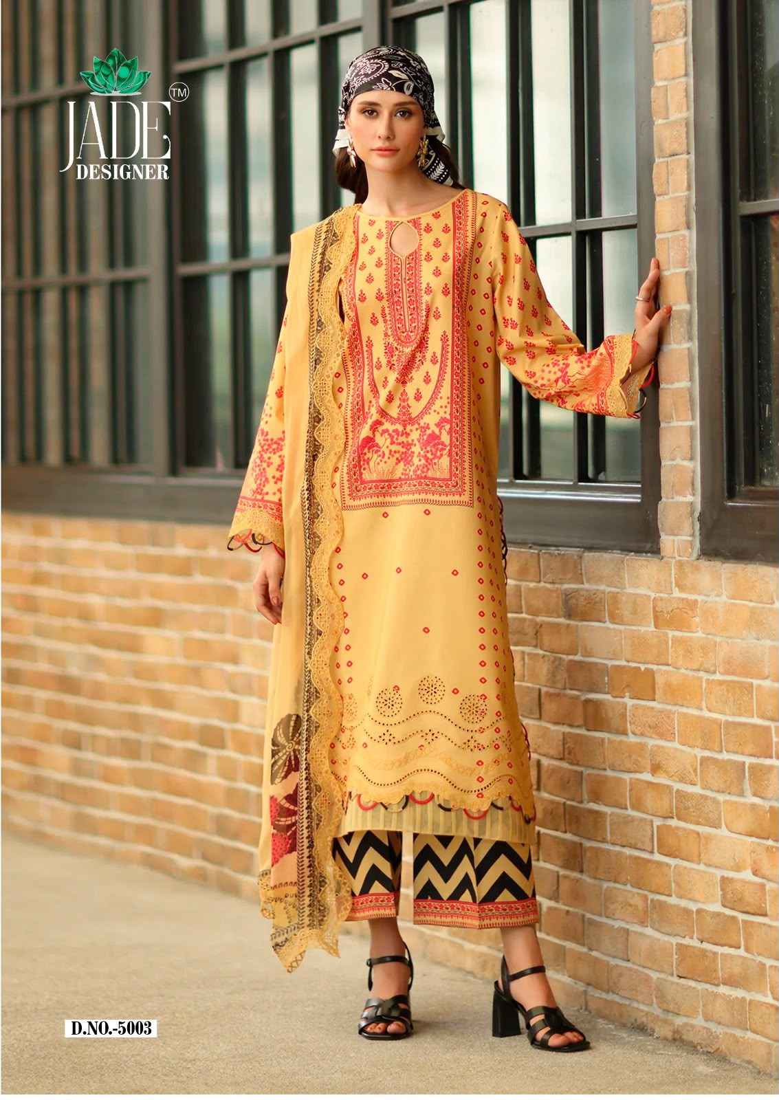 JADE NOOR AHMED VOL-5 HEAVY LAWN COTTON DRESS MATERIAL 