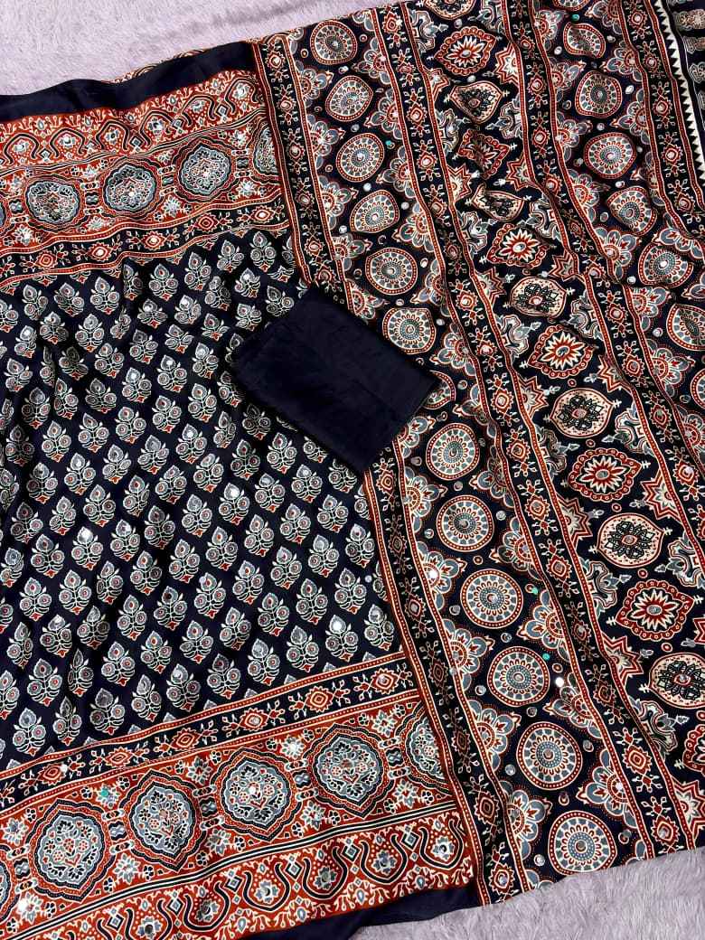 JAPAN SATTIN ORIGINAL MIRROR WORK SAREE 10