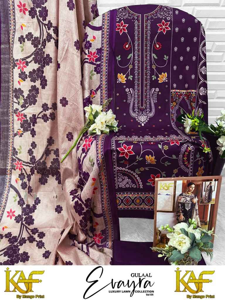 KAF EVAYRA GULAAL VOL-4 COTTON PRINTED DRESS MATERIAL