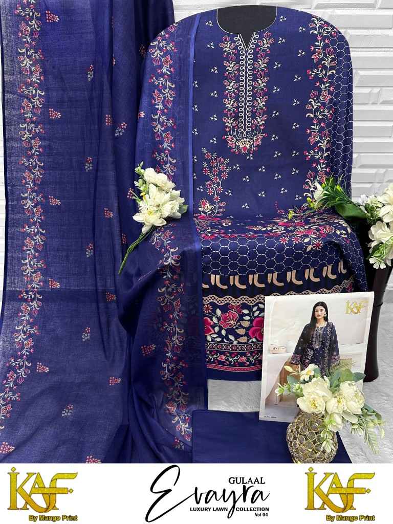 KAF EVAYRA GULAAL VOL-4 COTTON PRINTED DRESS MATERIAL