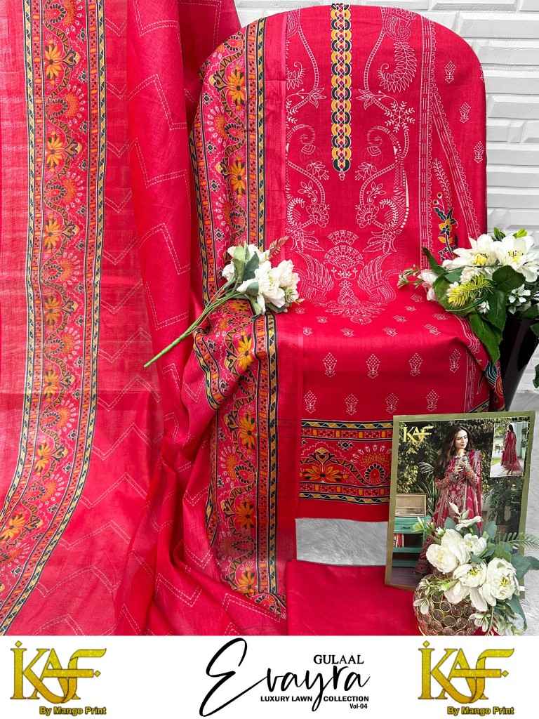 KAF EVAYRA GULAAL VOL-4 COTTON PRINTED DRESS MATERIAL