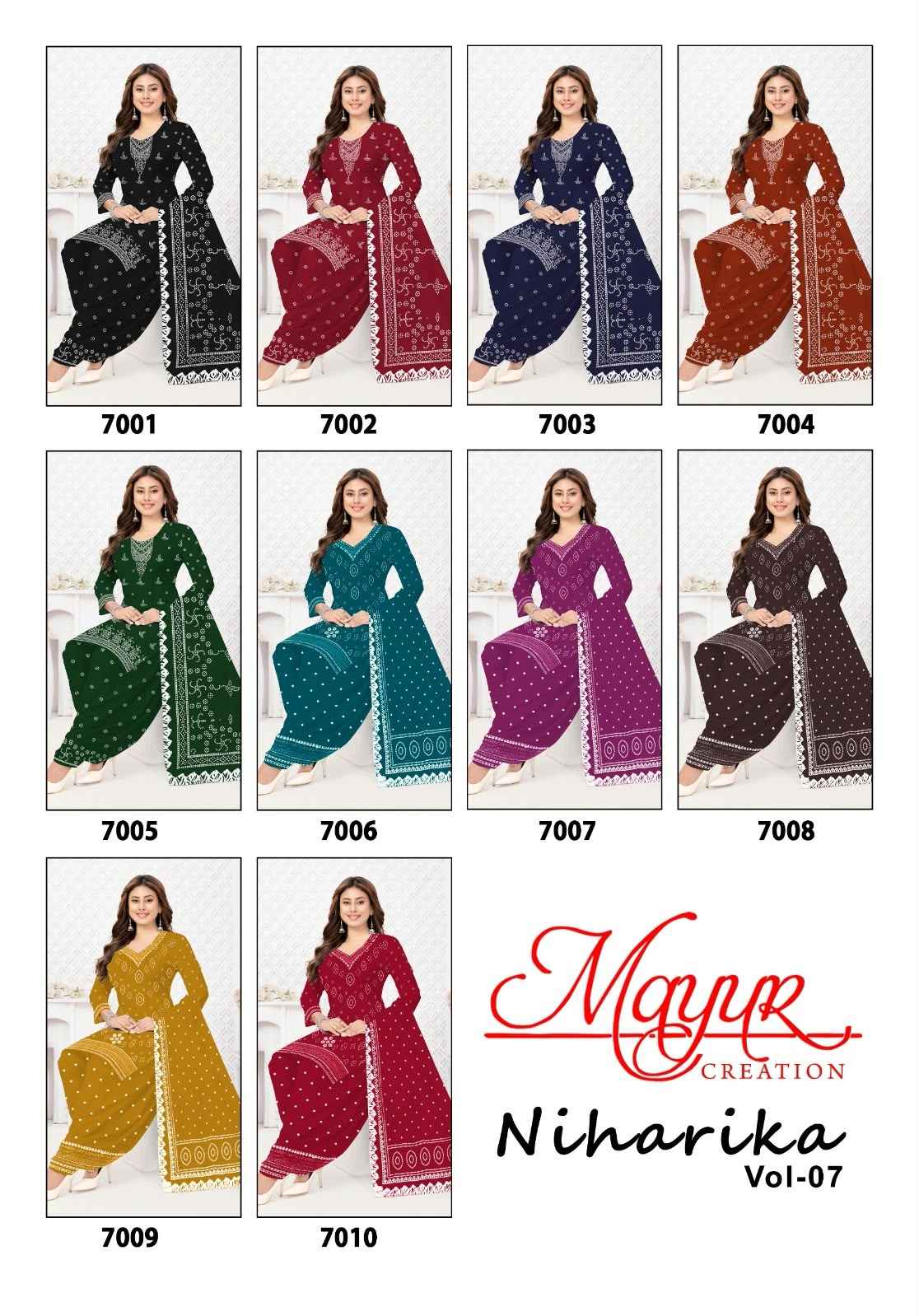 MAYUR NIHARIKA VOL-7 COTTON PRINTED DRESS MATERIAL