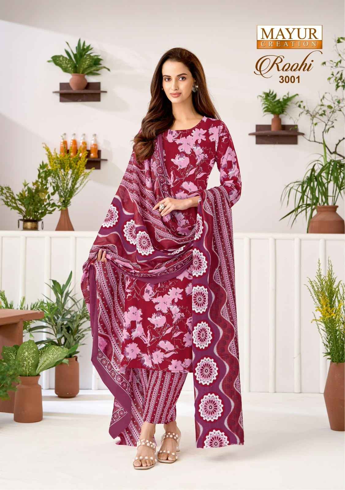 MAYUR ROOHI VOL-3 COTTON PRINTED DRESS MATERIAL