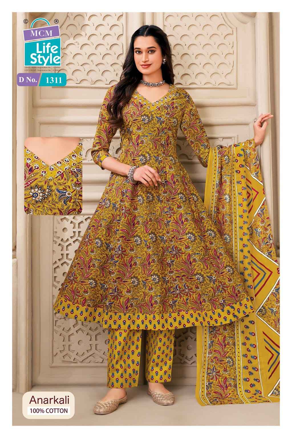 MCM ANARKALI VOL-13 PURE COTTON PRINTED ANARKALI SUIT