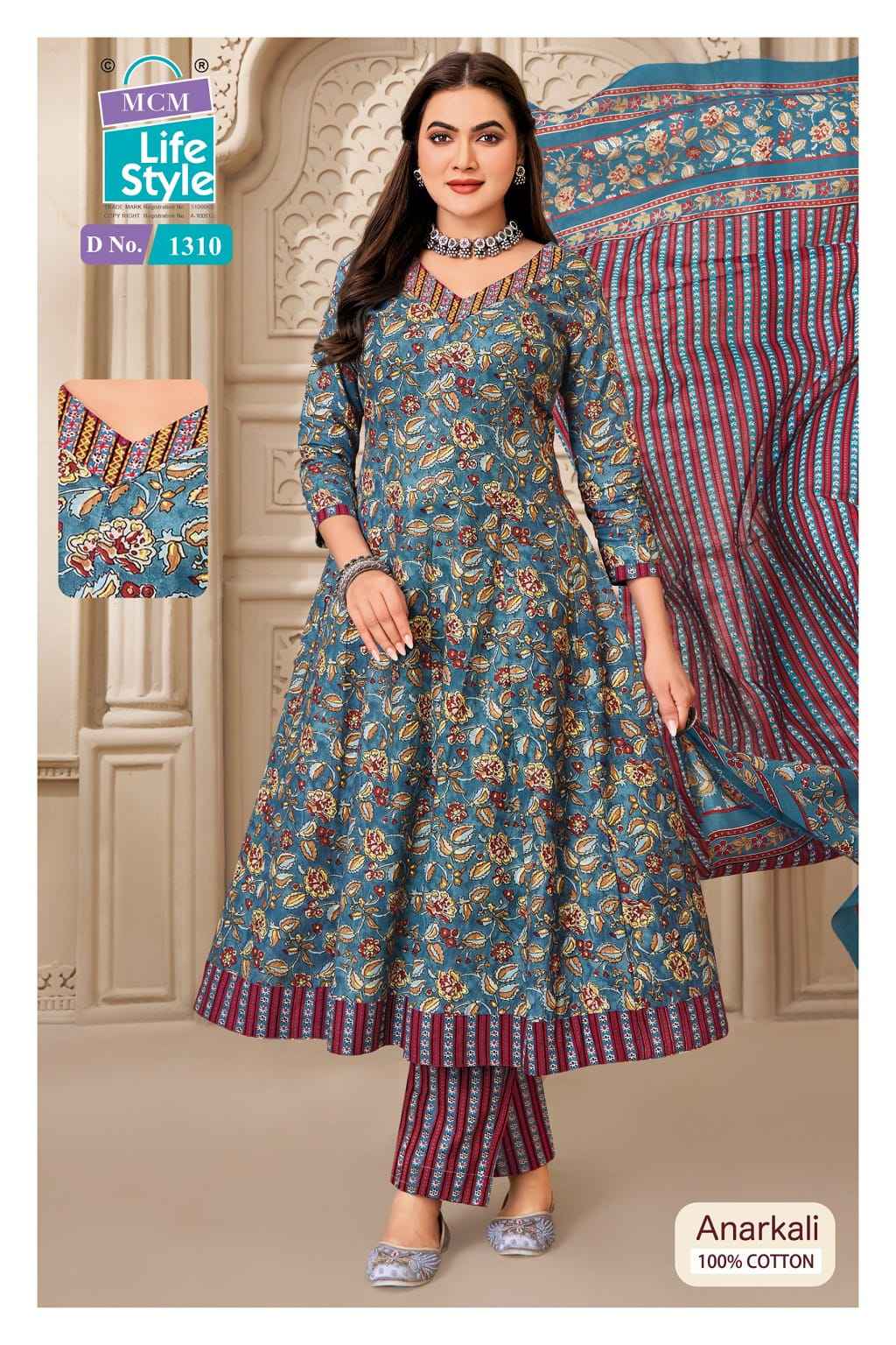 MCM ANARKALI VOL-13 PURE COTTON PRINTED ANARKALI SUIT