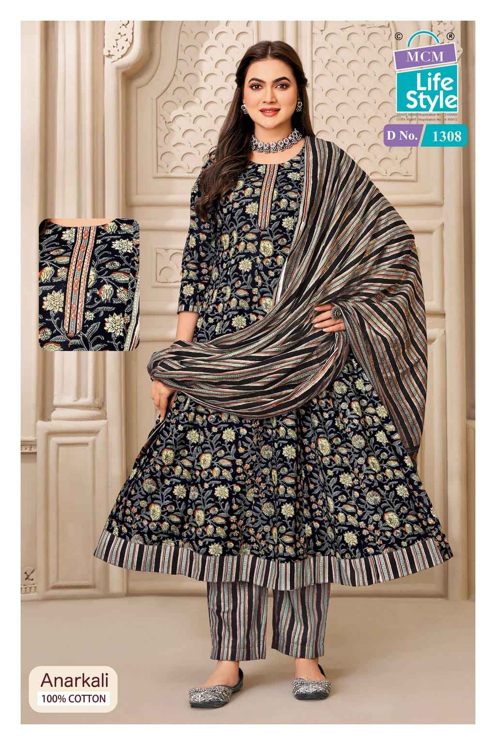 MCM ANARKALI VOL-13 PURE COTTON PRINTED ANARKALI SUIT