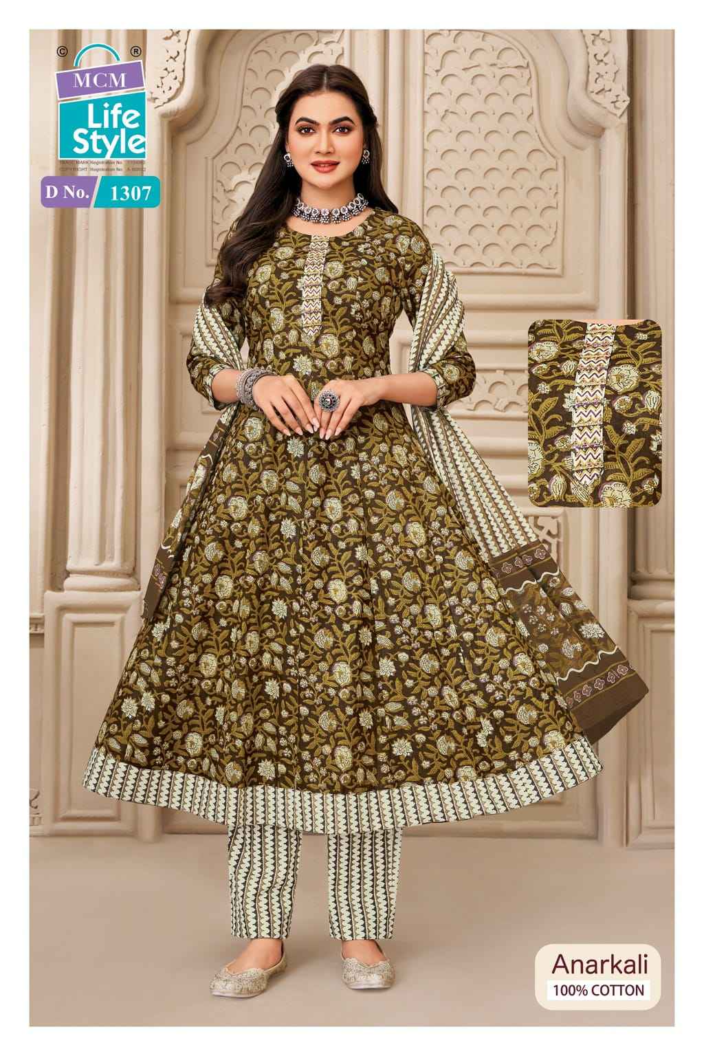 MCM ANARKALI VOL-13 PURE COTTON PRINTED ANARKALI SUIT