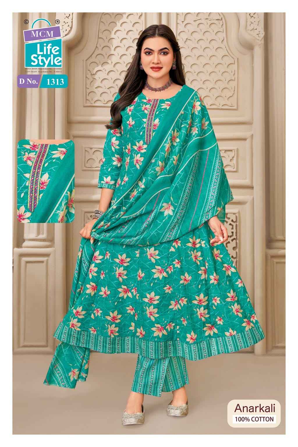 MCM ANARKALI VOL-13 PURE COTTON PRINTED ANARKALI SUIT