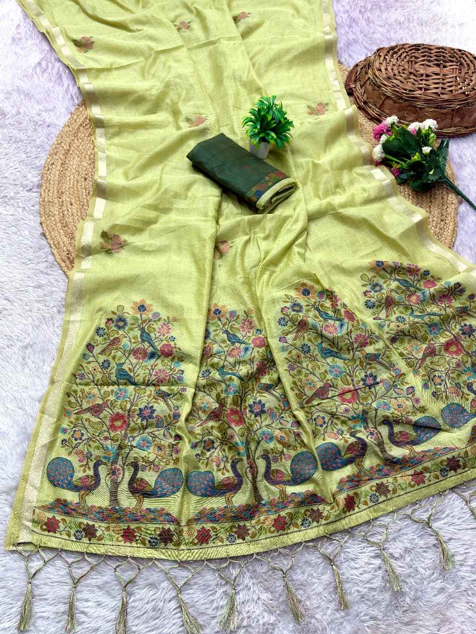 SOFT MOONGA COTTON ZARI WEAVING PAITHANI SAREE