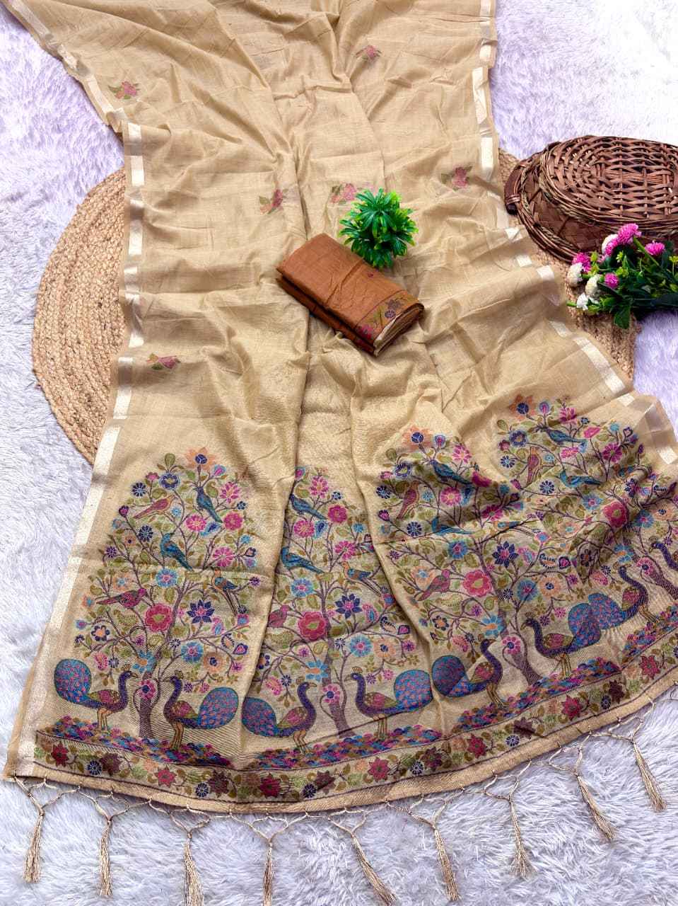 SOFT MOONGA COTTON ZARI WEAVING PAITHANI SAREE