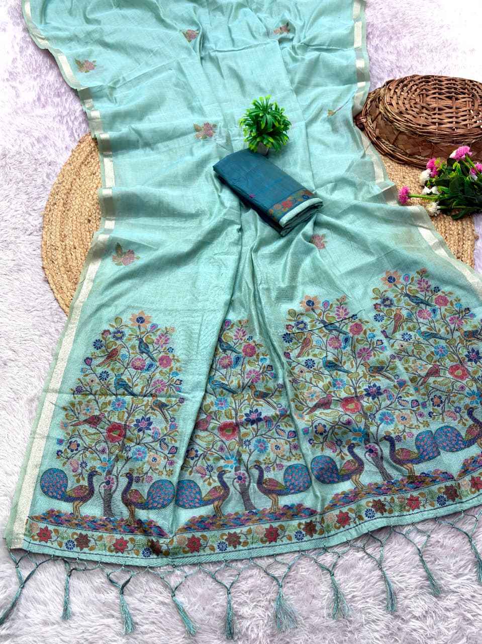 SOFT MOONGA COTTON ZARI WEAVING PAITHANI SAREE