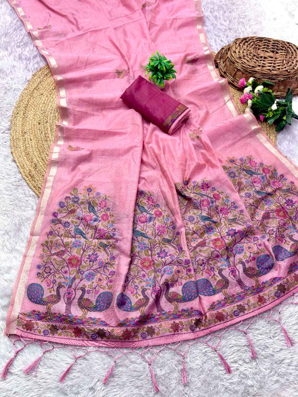 SOFT MOONGA COTTON ZARI WEAVING PAITHANI SAREE