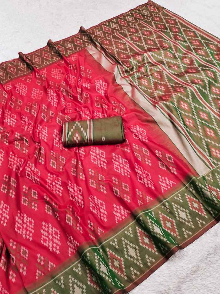 PREMIUM SILK BLEND IKKAT PATTERN WEVON SAREE