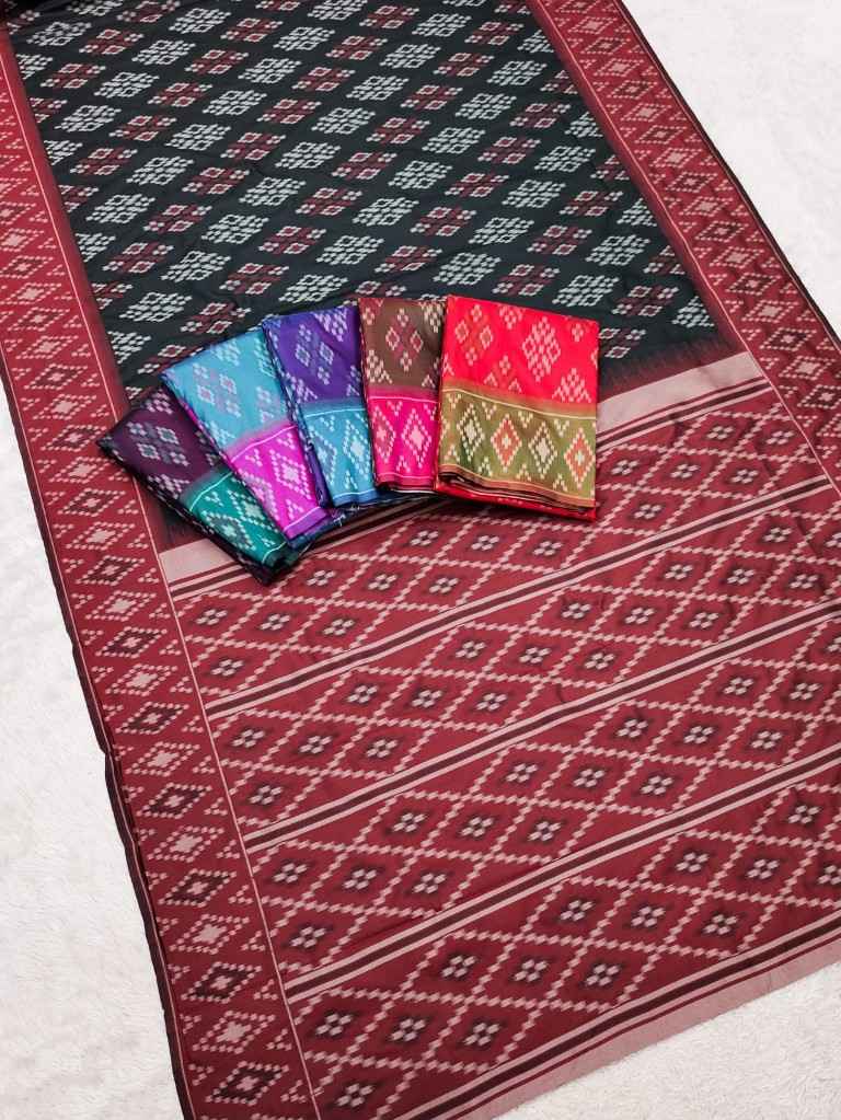 PREMIUM SILK BLEND IKKAT PATTERN WEVON SAREE