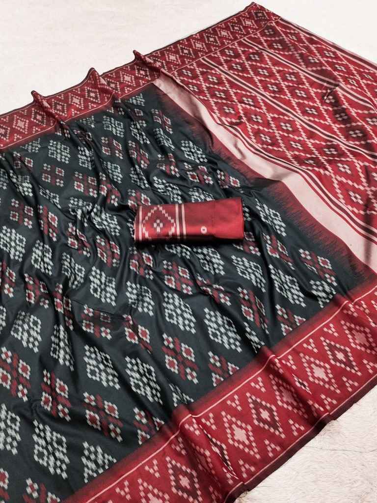 PREMIUM SILK BLEND IKKAT PATTERN WEVON SAREE