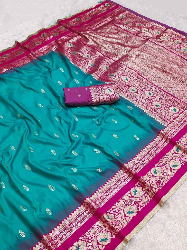 PREMIUM SOFT BANARASI SILK GOLD ZARI WEAVING SAREE 
