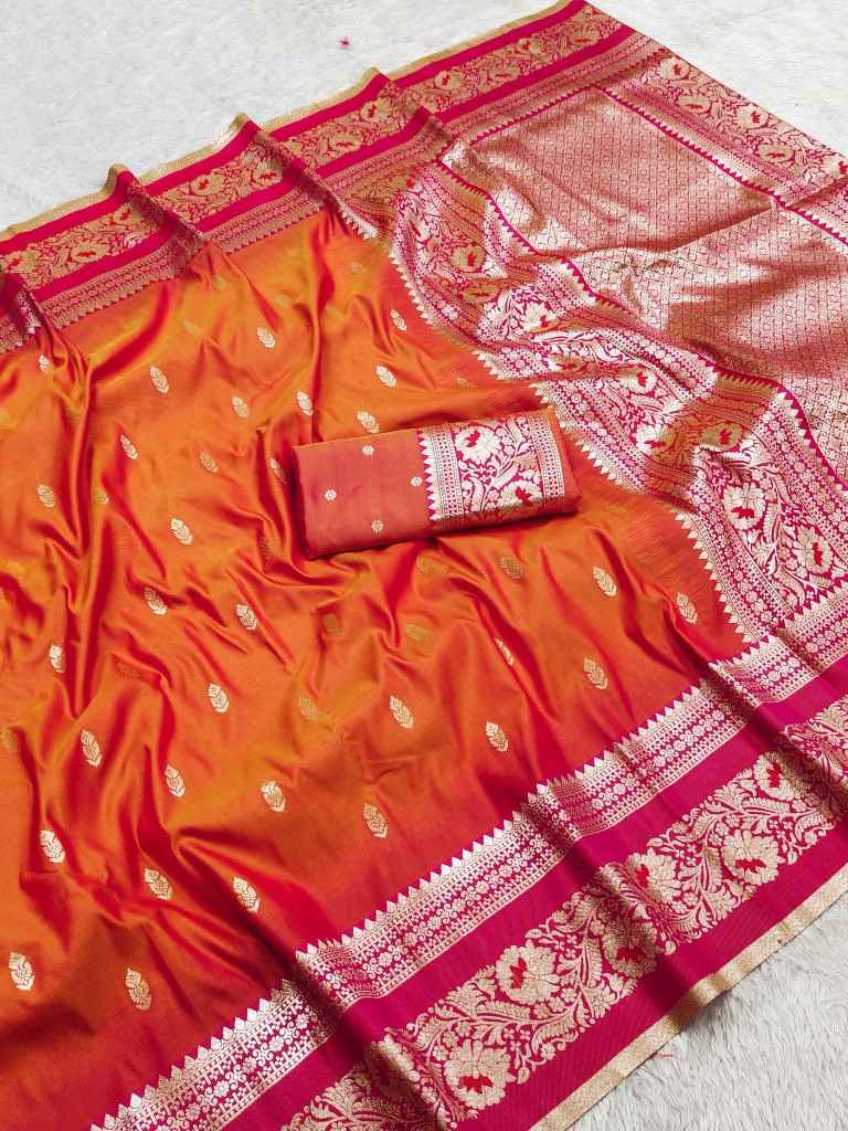 PREMIUM SOFT BANARASI SILK GOLD ZARI WEAVING SAREE 