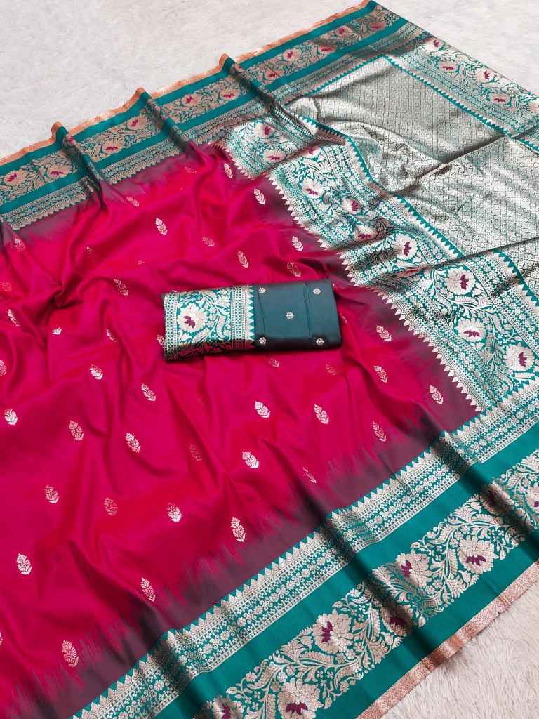 PREMIUM SOFT BANARASI SILK GOLD ZARI WEAVING SAREE 