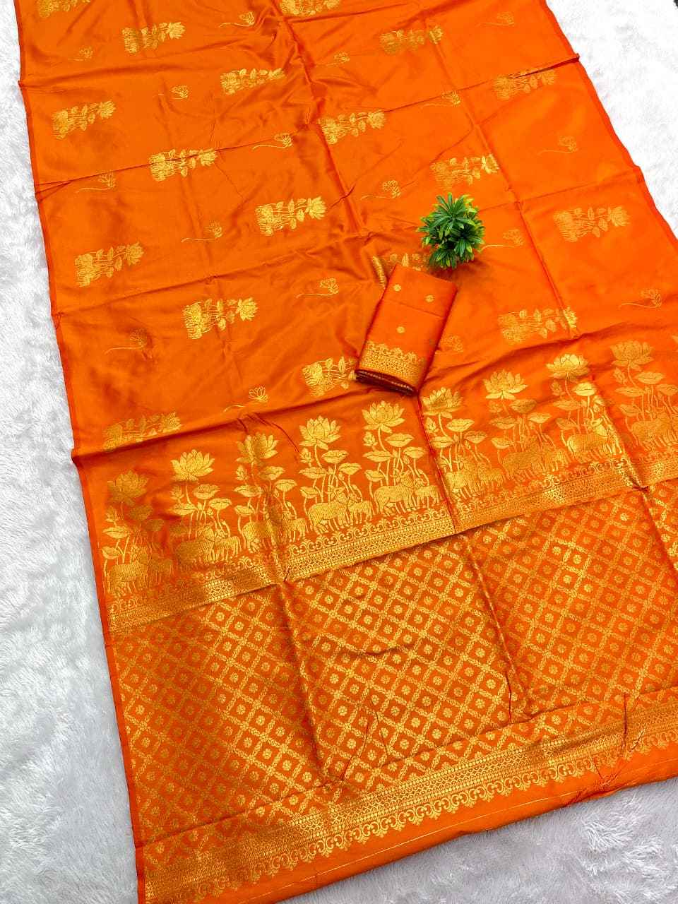 PURE BANARASI SILK SELF DELICATE ZARI WEAVING SAREE 5