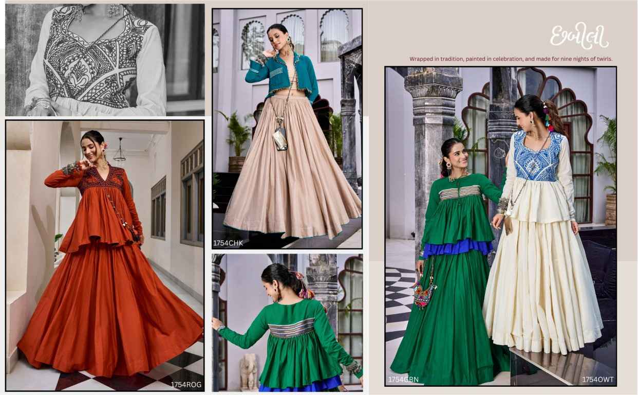 PURE COTTON KASHIDA AND GAMTHI WORK NAVRATRI LEHENGA CHOLI
