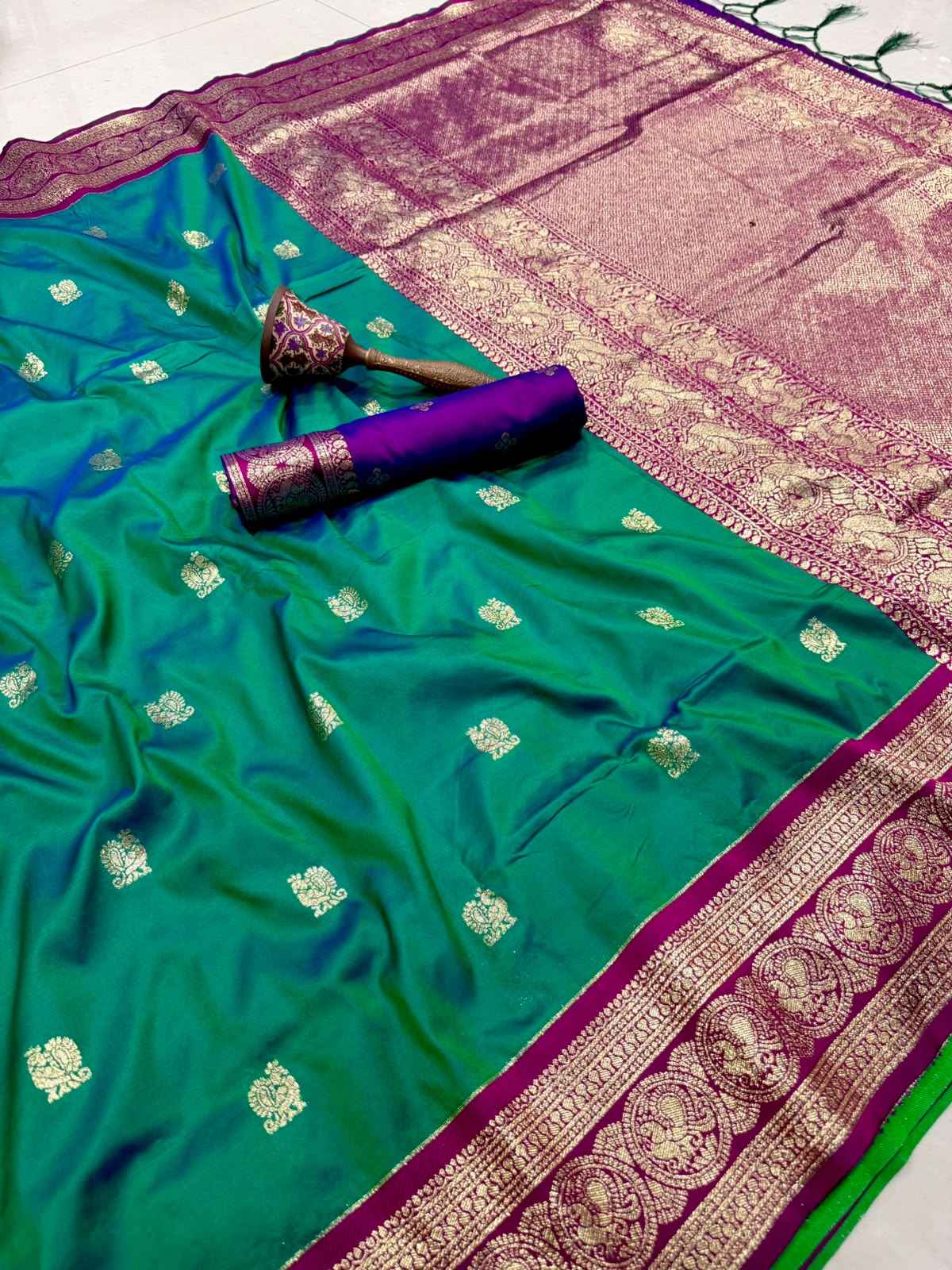 PURE HEAVY BANARASI PAITHANI SILK ZARI WEAVING SAREE
