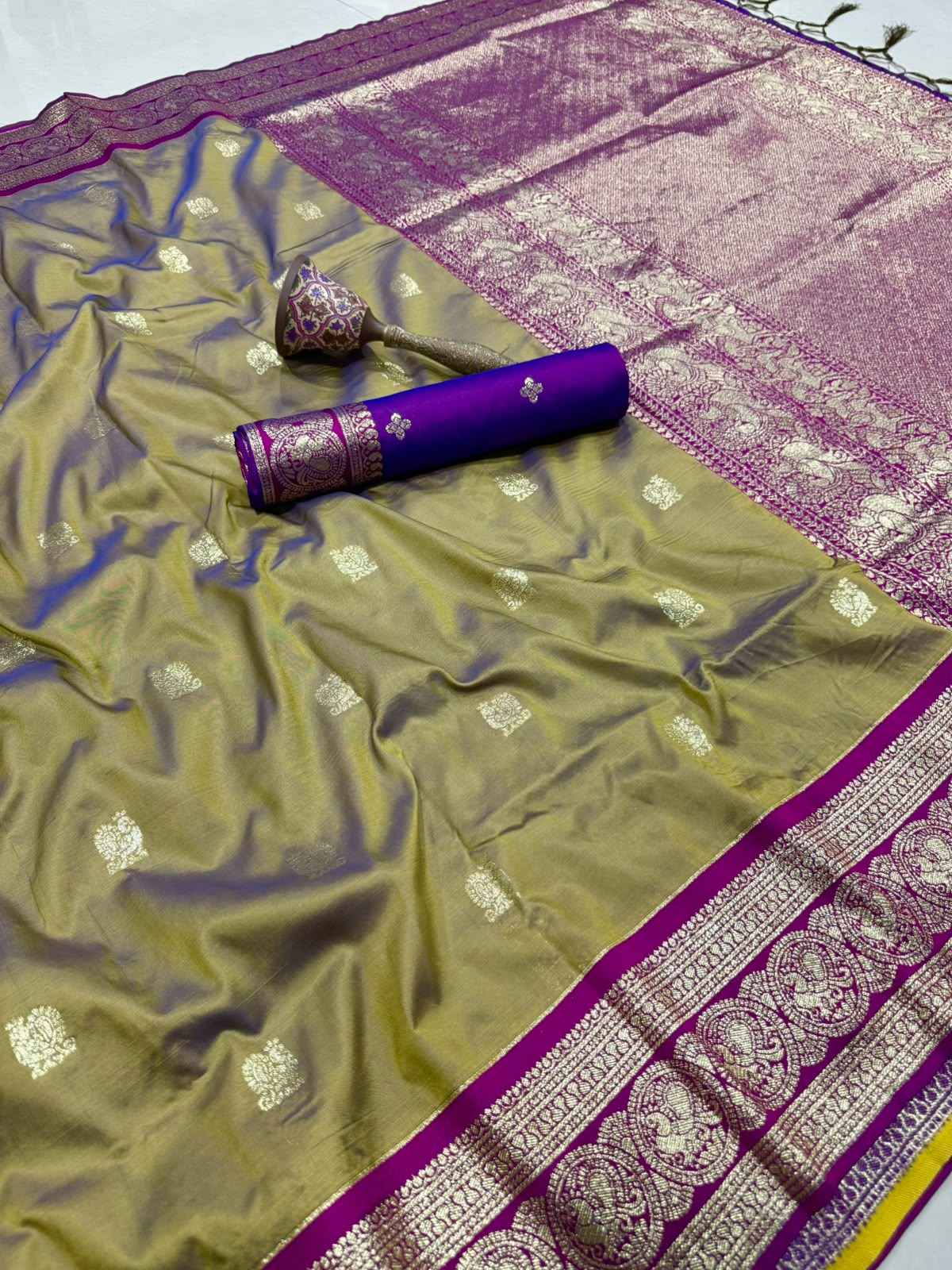 PURE HEAVY BANARASI PAITHANI SILK ZARI WEAVING SAREE